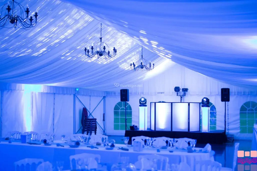 Salle de réception en bleu